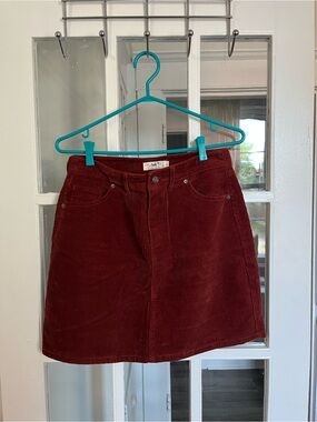Simons Burgundy Corduroy Mini Skirt
